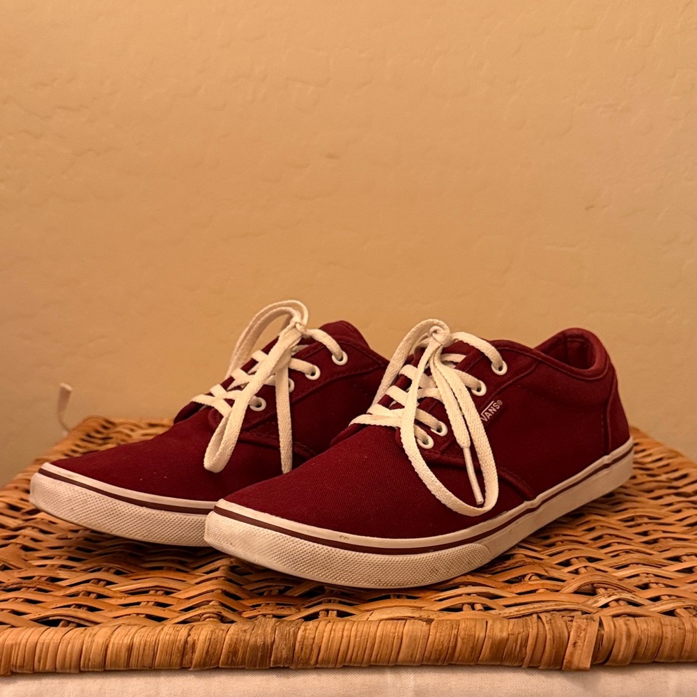 Vans Burgundy Canvas Sneakers